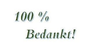 Bedankt voor de financiële steun